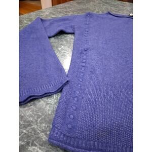 M Made in Italy Womens Size Small Purple Bauble Sweater Textured Cozy Warm